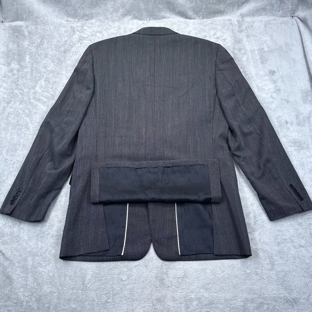 Versace Collection 100% Wool Herringbone Blazer Mens 42 US Sport Coat Jacket